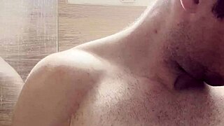 Trimming sweaty hairy armpits and body after gym for upcoming photoshoot behind scenes