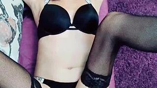 I share passionate elegant moments with my milf in lingerie for homemade erotic fun