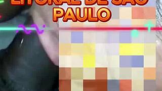 Encounter with a naughty mineira passing through the coast of São Paulo for amateur blowjob action