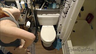 detailed scene of smk fetish involving toilet play with intense focus on the fetish elements and surroundings for a full immersive experience