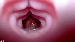 Quickie creampie for Emelie with the bad dragon toy and sound