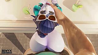 hey, check out widowmaker enjoying her wild french vacations with that monster cock pounding her big ass hard and deep