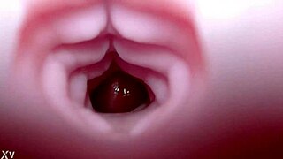 Quickie creampie for Emelie with the bad dragon toy and sound