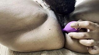 Squirting on daddy's face! Ebony pussy licking and ass worshiping with huge cunilingus action.