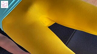 Mom's Fit Best Friend Yoga Wet Pussy Closeup Doggystyle Pound