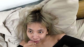 i surprise indonesian wife with lingerie she blows me but skips swallow