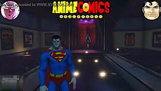 superman bangs hot prostitutes in wild comic fuckfest