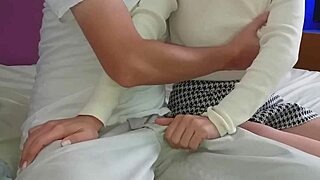 roommate curves tempt study session into bedroom fuck