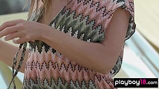 czech milf anetta seduces teen gf emily outdoors nude