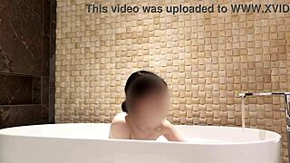 wanna join my bath time legs spread in luxury hotel?