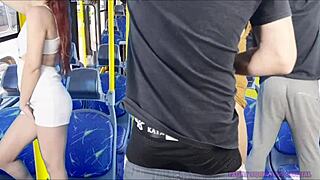 student skirt ass groped on public bus ride