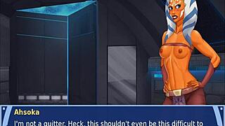 Orange Trainer Gropes Tits Ass in Wild Handjob Dance