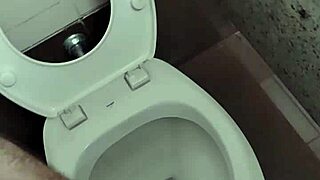 jerking small cock in public toilet