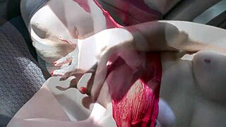 Blonde cougar munches muff then fucked in car 🚗💦