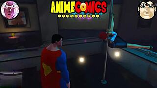 superman bangs hot prostitutes in wild comic fuckfest