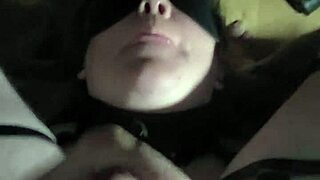 hey watch me jerk off over bound milf's blindfolded face teasing