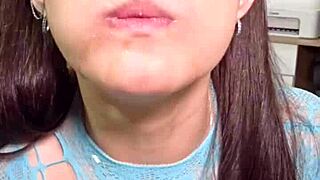 Hey, watch her devour junk food then puke it wildly on big ass!