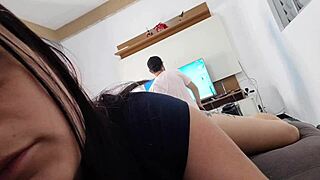 Technician eyes my curvy brazilian ass—will bareback pussy licking turn into rough doggystyle creampie?