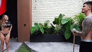 i FUCK my boss's latina daughter's tight pussy ass outdoor first time