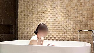 wanna join my bath time legs spread in luxury hotel?