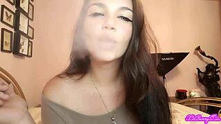 Blue-Eyed Bunny Blows Smoky Face