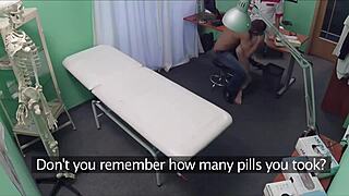 Hidden Cam Catches Curvy Nurse Doctor Threesome Action