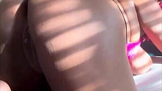 wet stepmom's big tits and ass plugged, sucking sloppy 😍🍑💦