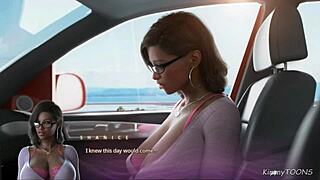 cheatin wife moans on student's big dick while hubby calls