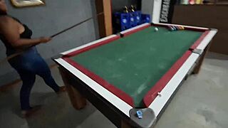 she lost the pool game and took MONSTER COCK creampie DOGGYSTYLE on the street