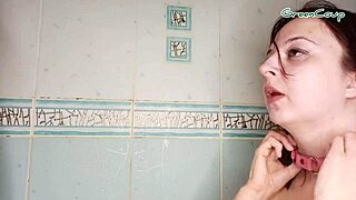 Petite Russian Whore Chokes on Deepthroat Sloppy Face Fuck Until Cum Floods Her Throat