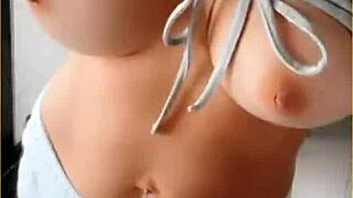 wow wifey flashes those perfect tits