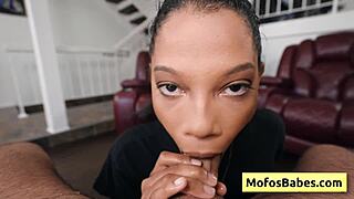 sexy busty ebony sucks huge white dick fucks wet black cunt hard