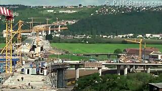 cute petite 18+ chick gets fucked hard outdoors by two huge cocks ugh