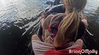 Wild Jet-Ski Fucking! Stephanie Love Begs Brian Omally's Monster Cock Outdoors!