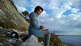 Sofi tied seaside teases book bondage POV?