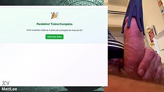 Powerful 19cm fat cock endures endless workout tease!