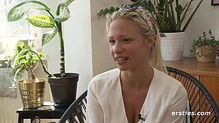 aww gabi's cute shaved pussy vibes so intimate, fall for her!