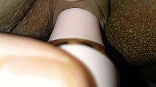 Shaved clit teaser gets wet with suction toy play