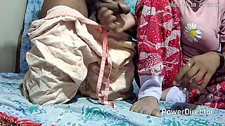 Hot Indian babe rides my huge cock