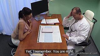 tanned nurse babe sneaks passionate fuck with doctor