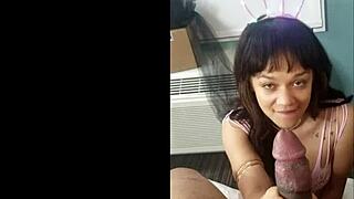 Kiki Cali delivers intense black cock blowjob short version