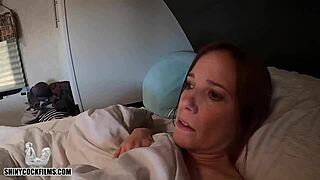 Jane Cane milf rides monster cock wildly in homemade pov cowgirl doggystyle!