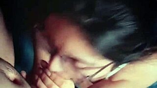 Slutty Glasses Latina Girlfriend Gives Excellent Deep Blowjobs