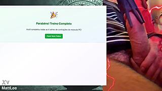 Powerful 19cm fat cock endures endless workout tease!