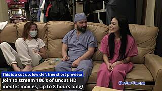 dr tampa gives blaire celeste pierced nipple exam spreads shaved pussy wide