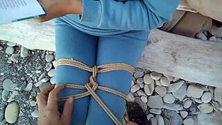Sofi tied seaside teases book bondage POV?