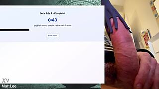 Powerful 19cm fat cock endures endless workout tease!