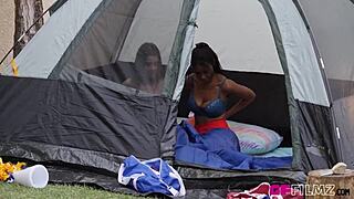 Jezabel Vessir and Kylie Rocket Scissor at Slumber Party