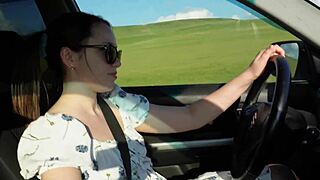 instructor fucks hot student slut in car pov