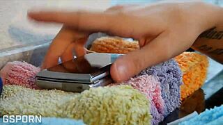 beautiful milf's big tits bounce in wet bathroom masturbation!